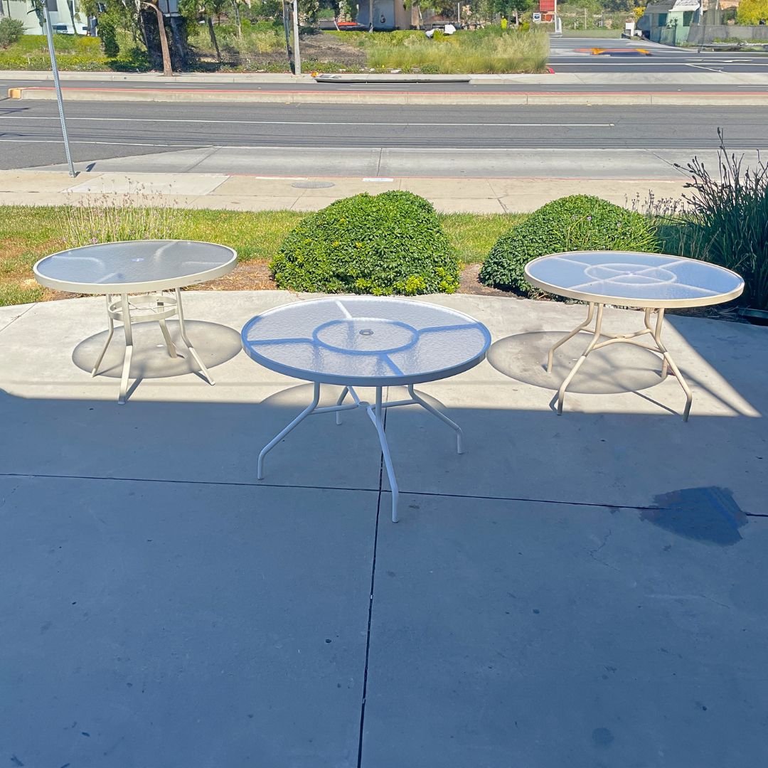 Glass Outdoor Table Tops Replaced with Acrylic by Patio Guys