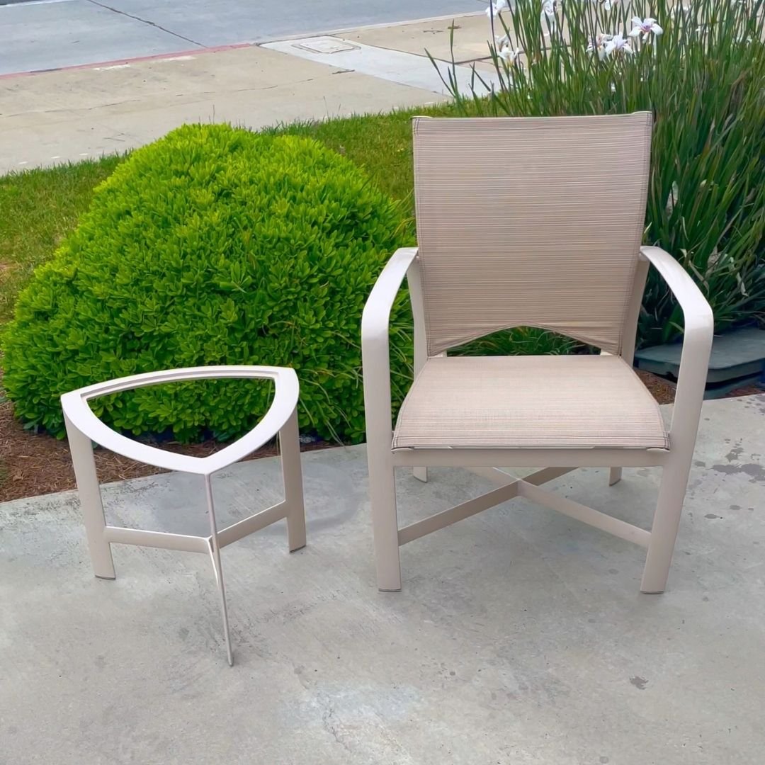 Outdoor Sling Chair and Side table - Sand Color