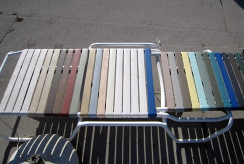 Patio Guys testing multiple vinyl strap material colors