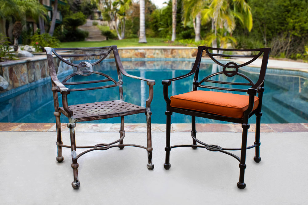 Patio Guys outdoor furniture powder coat refinishing and repair