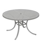 outdoor round metal table example