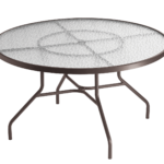 Glass Acrylic 48" round dining table
