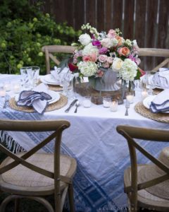 Romantic Flowers in well designed patio space