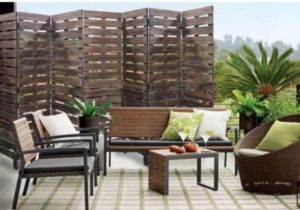 Romantic Patio Foldable Privacy Wall