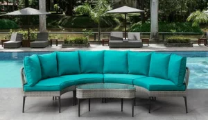 Jewel Color outdoor Couch - 2023 Outdoor Design Trends from LA