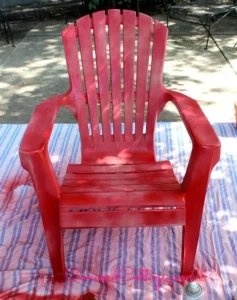 DIY Spray Paint Chair Red