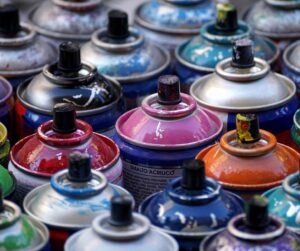 Used Spray Paint Cans
