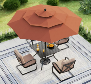 Double Flap Outdoor Umbrella Canopy